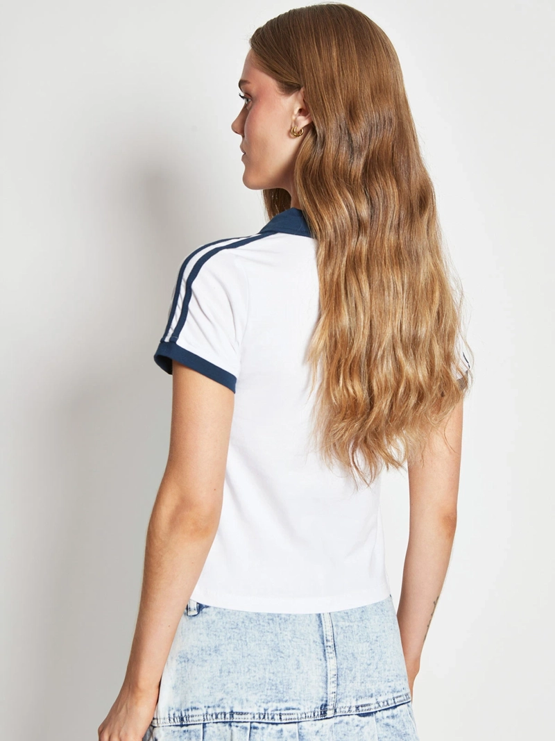 POLERA MUJER INDEX ALGODÓN CUELLO POLO MANGA CORTA - 2