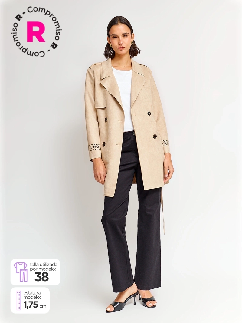 PANTALÓN MUJER CACHAREL ALGODÓN FLARE - 1