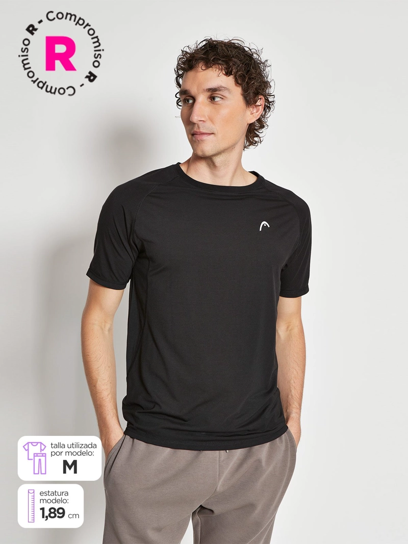 POLERA DEPORTIVA MANGA CORTA HOMBRE HEAD BUMA  - 1