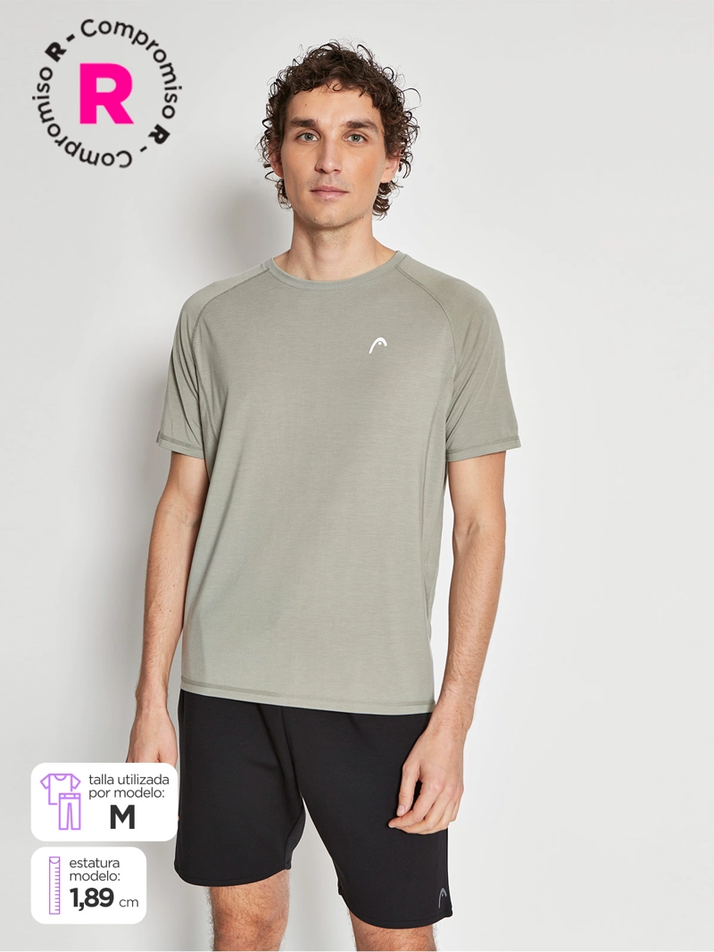 POLERA DEPORTIVA MANGA CORTA HOMBRE HEAD BUMA  - 1