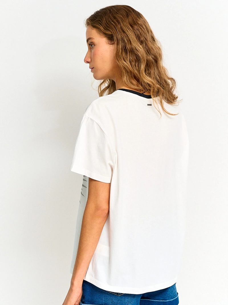 POLERA MUJER BARBADOS ALGODÓN MANGA CORTA - 2