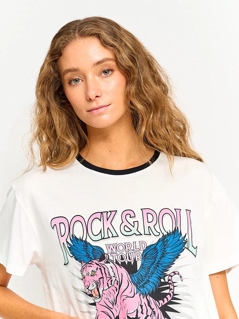 POLERA MUJER BARBADOS ALGODÓN MANGA CORTA - 3