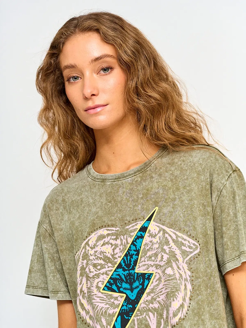 POLERA MUJER BARBADOS ALGODÓN MANGA CORTA - 3