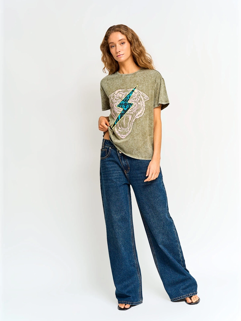 POLERA MUJER BARBADOS ALGODÓN MANGA CORTA - 4