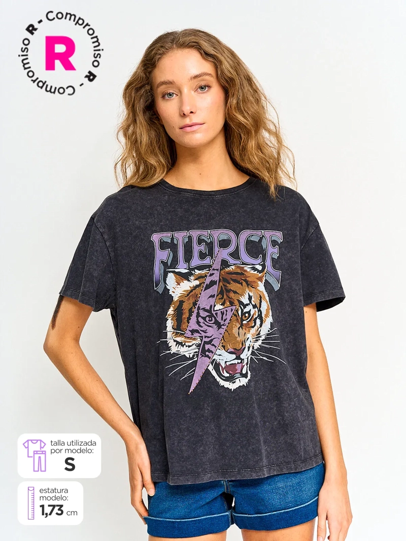 POLERA MUJER BARBADOS ALGODÓN MANGA CORTA