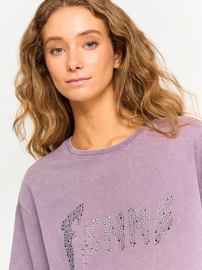 POLERA MUJER BARBADOS ALGODÓN MANGA CORTA - 3