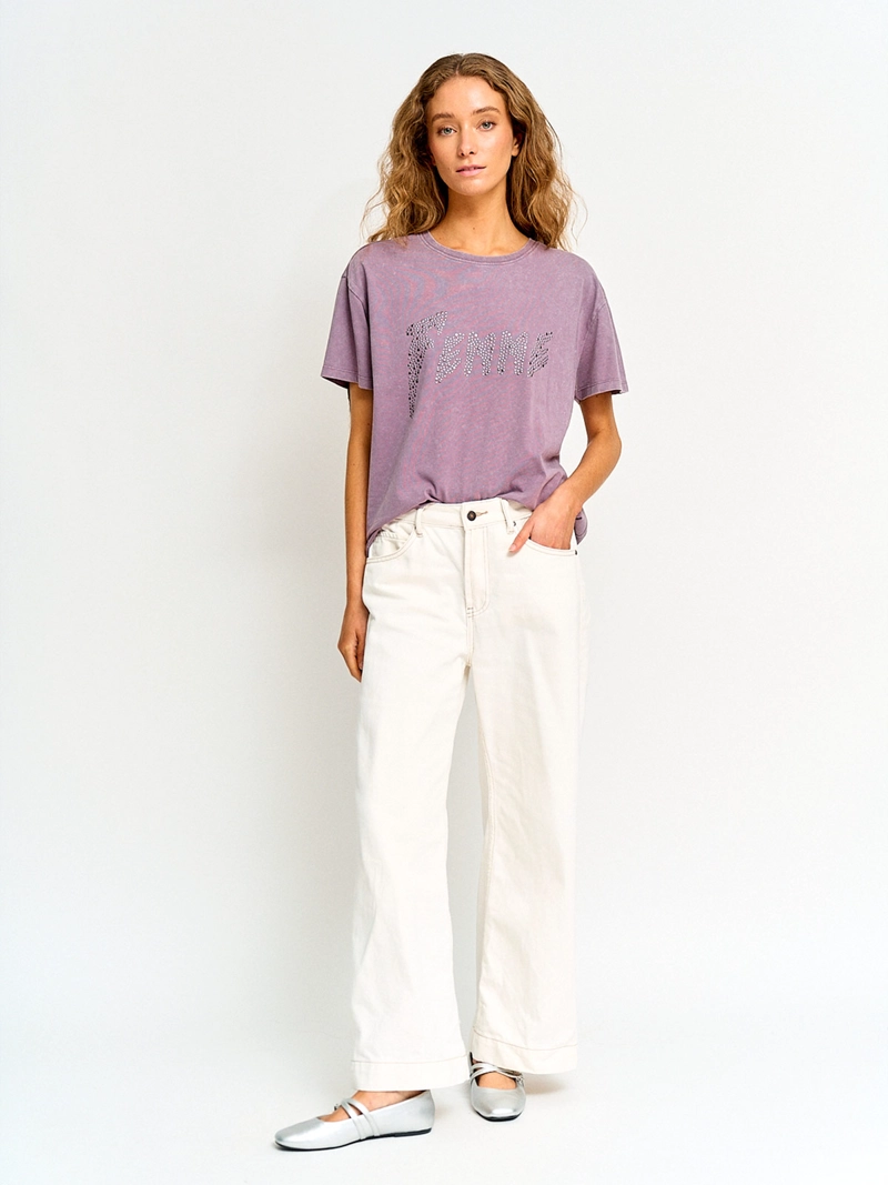 POLERA MUJER BARBADOS ALGODÓN MANGA CORTA - 4