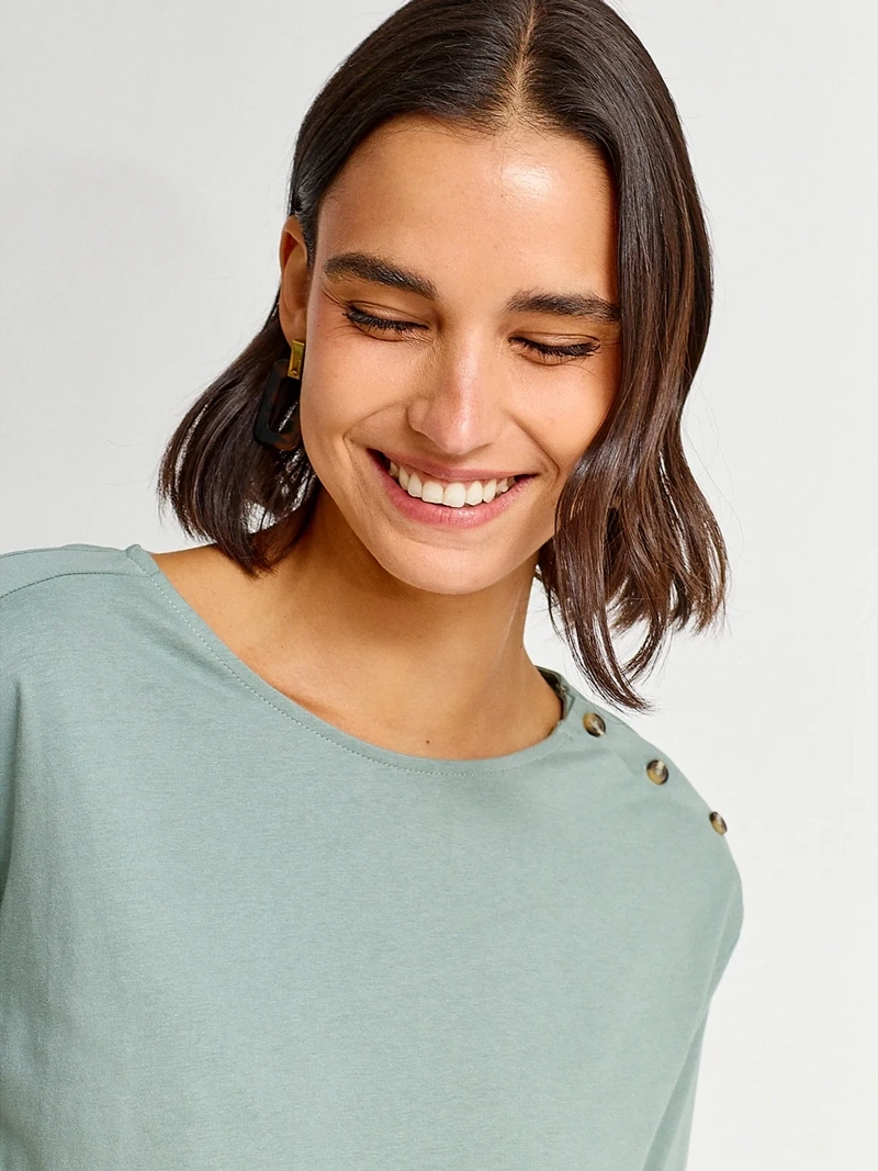 POLERA MUJER REGATTA ALGODÓN MANGA 3/4 - 3