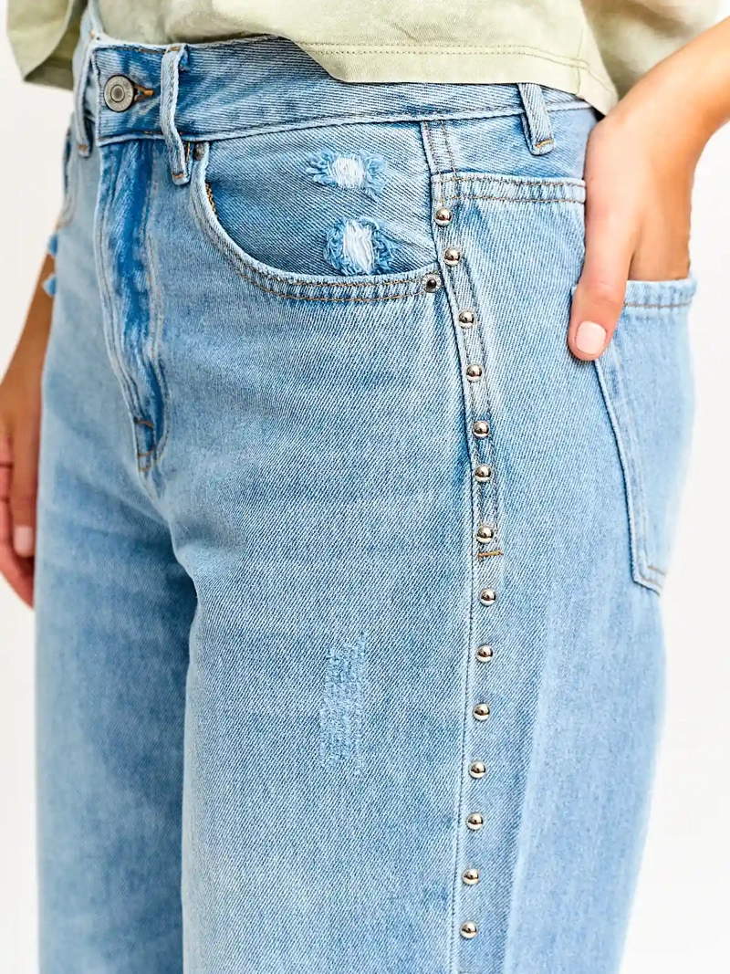 JEANS MUJER AEROPOSTALE ALGODÓN TACHAS - 4