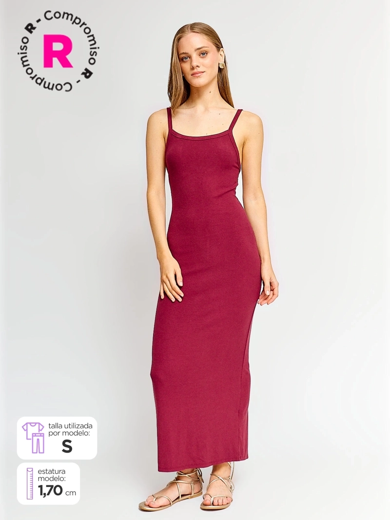 VESTIDO MUJER INDEX LARGO PUNTO - 1