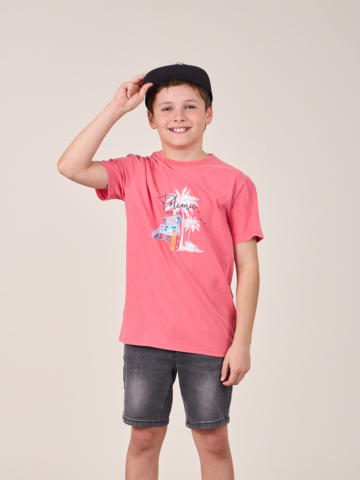 POLERA NIÑO POLEMIC ALGODÓN MANGA CORTA - 1