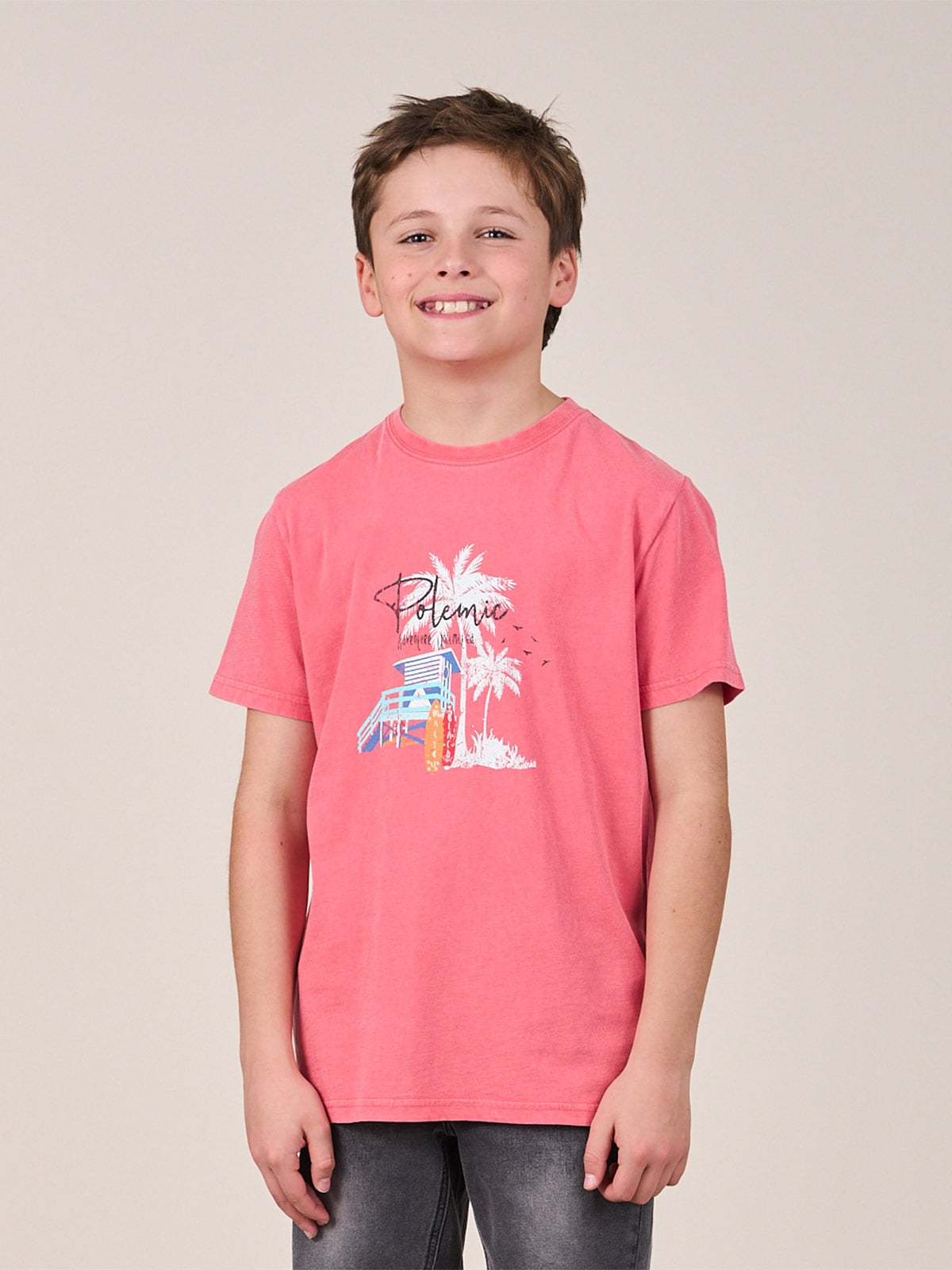 POLERA NIÑO POLEMIC ALGODÓN MANGA CORTA - 3