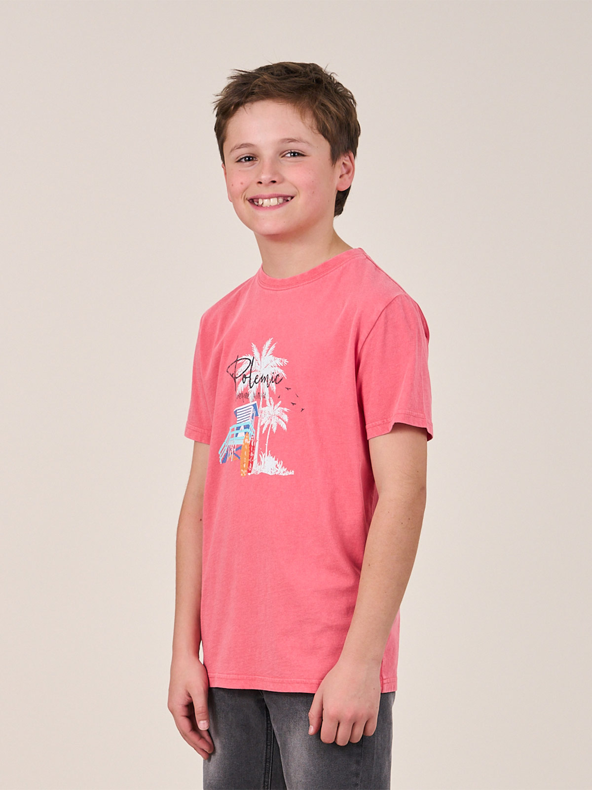 POLERA NIÑO POLEMIC ALGODÓN MANGA CORTA - 4