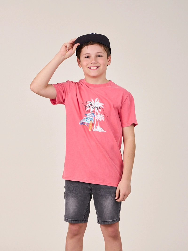 POLERA NIÑO POLEMIC ALGODÓN MANGA CORTA - 1