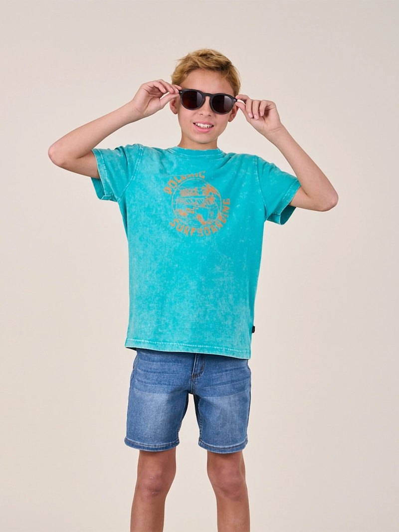 POLERA NIÑO POLEMIC ALGODÓN MANGA CORTA