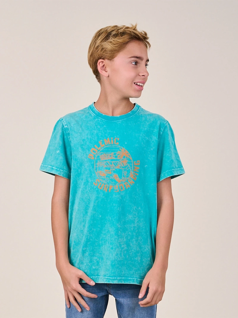POLERA NIÑO POLEMIC ALGODÓN MANGA CORTA - 3