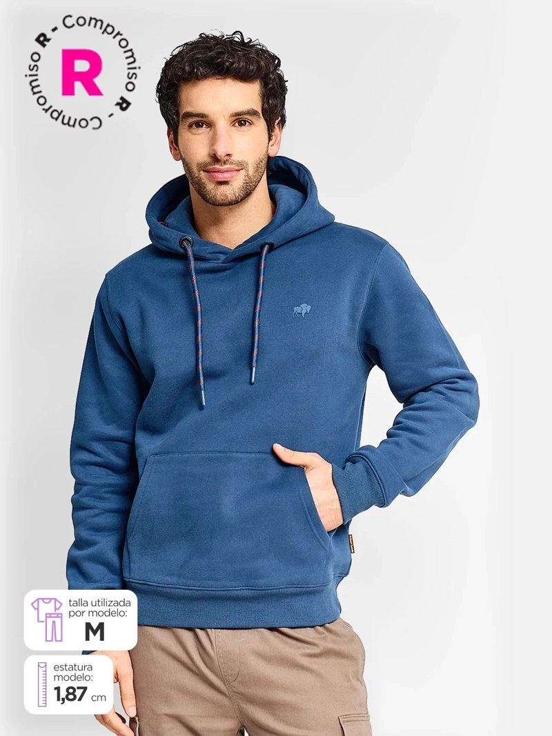 POLERÓN HOMBRE ROBERT LEWIS ALGODÓN HOODIE BÁSICO - 1