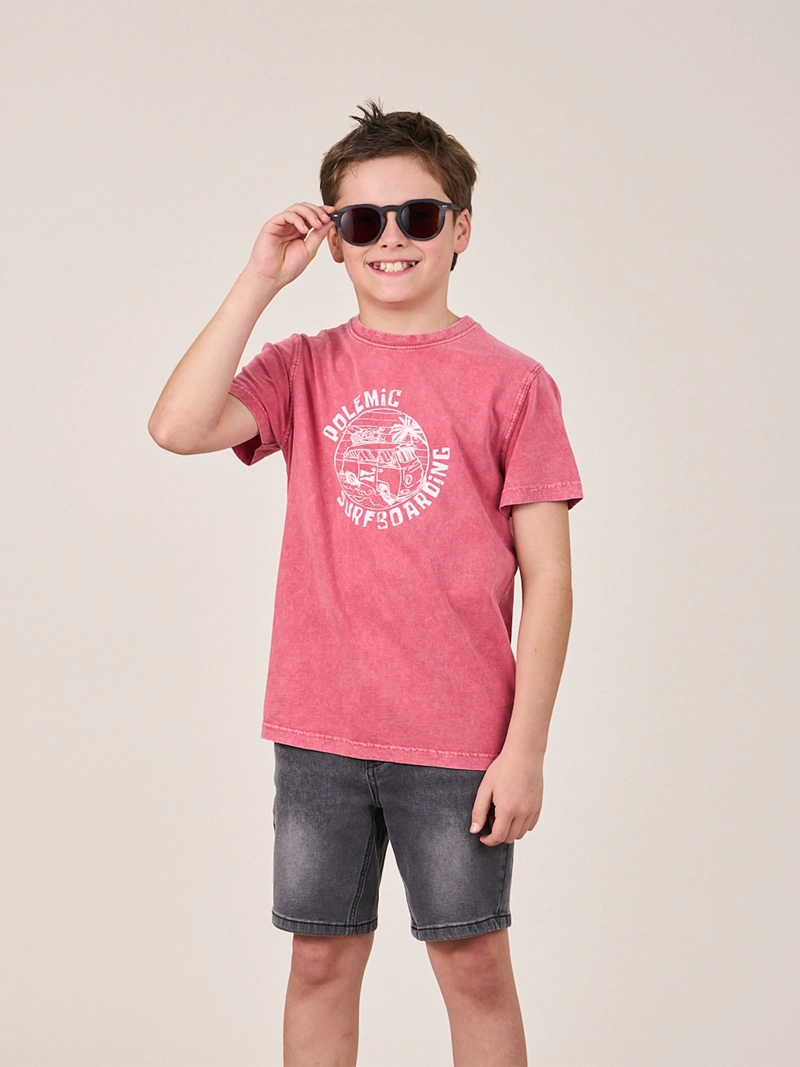 POLERA NIÑO POLEMIC ALGODÓN MANGA CORTA - 1