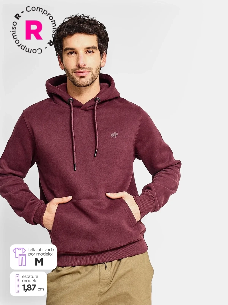 POLERÓN HOMBRE ROBERT LEWIS ALGODÓN HOODIE BÁSICO - 1