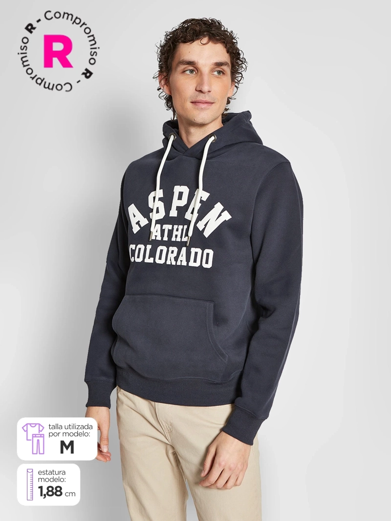 POLERÓN HOMBRE ROBERT LEWIS ALGODÓN HOODIE ESTAMPADO - 1