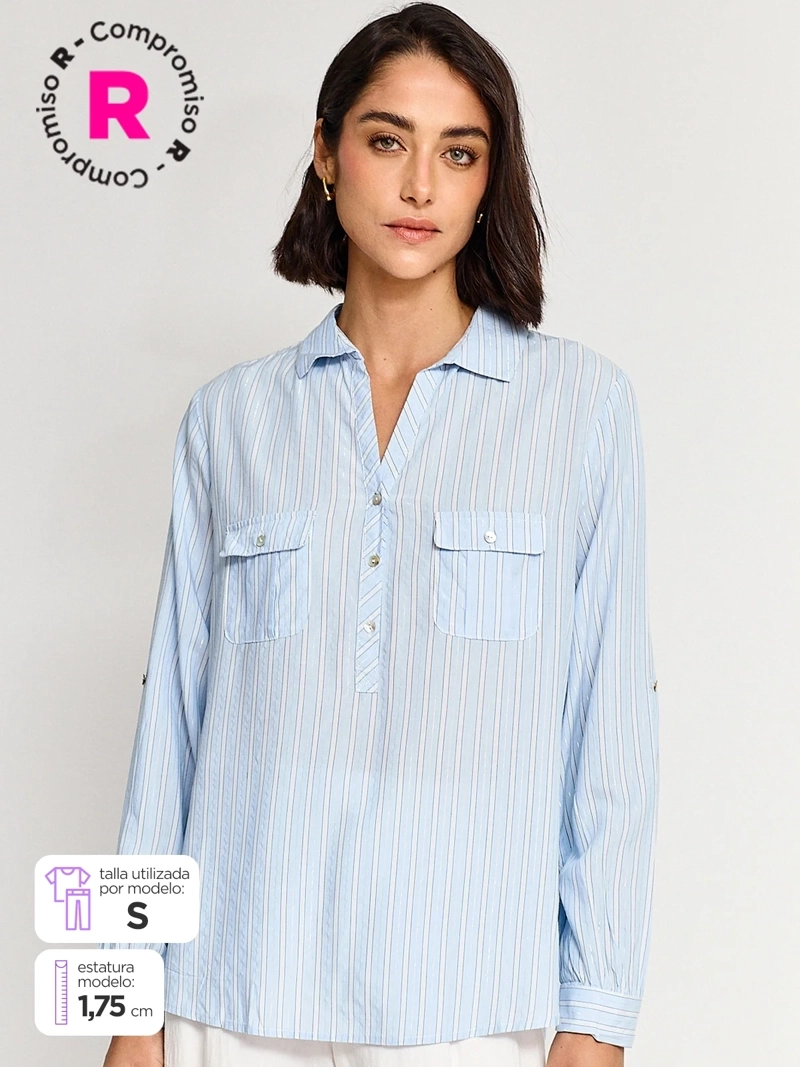 CACHAREL BLUSA MUJER CACHAREL MANGA LARGA CAMISERA ESTAMPADA