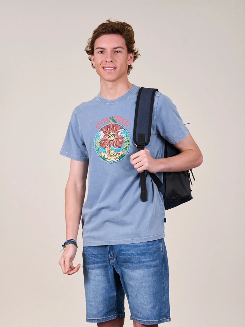 POLERA NIÑO POLEMIC ALGODÓN MANGA CORTA - 1