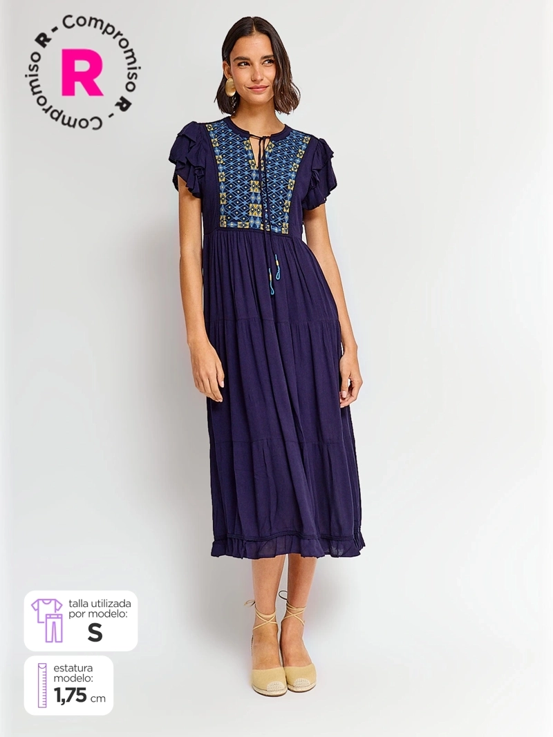 VESTIDO MUJER TATIENNE LARGO ESTAMPADO - 1