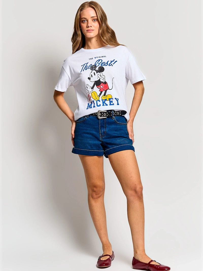 POLERA MUJER INDEX ALGODÓN MANGA CORTA MICKEY - 4