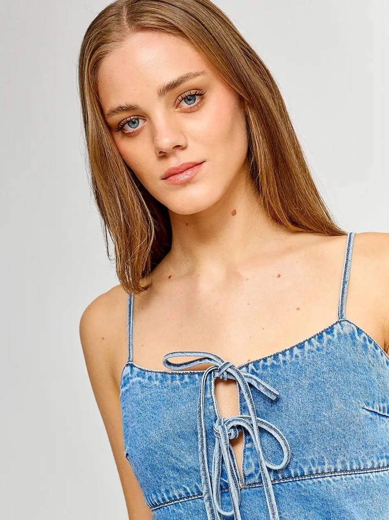 VESTIDO MUJER INDEX ALGODÓN CORTO DENIM - 4