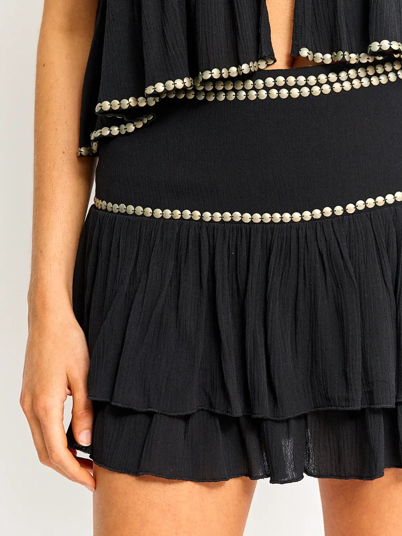 FALDA MUJER INDEX CORTA TACHAS - 4