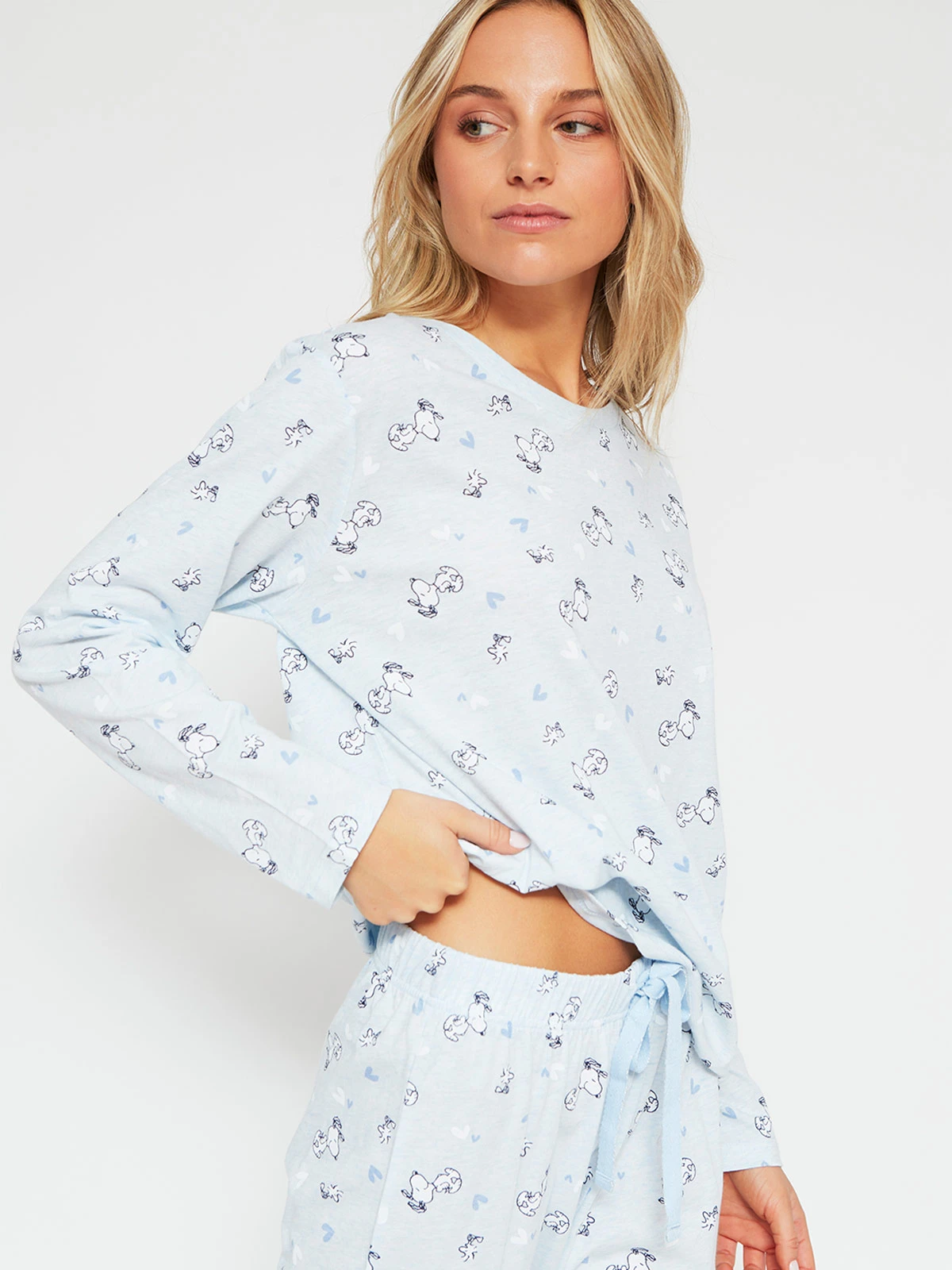 PIJAMA MUJER SNOOPY MANGA LARGA - 3