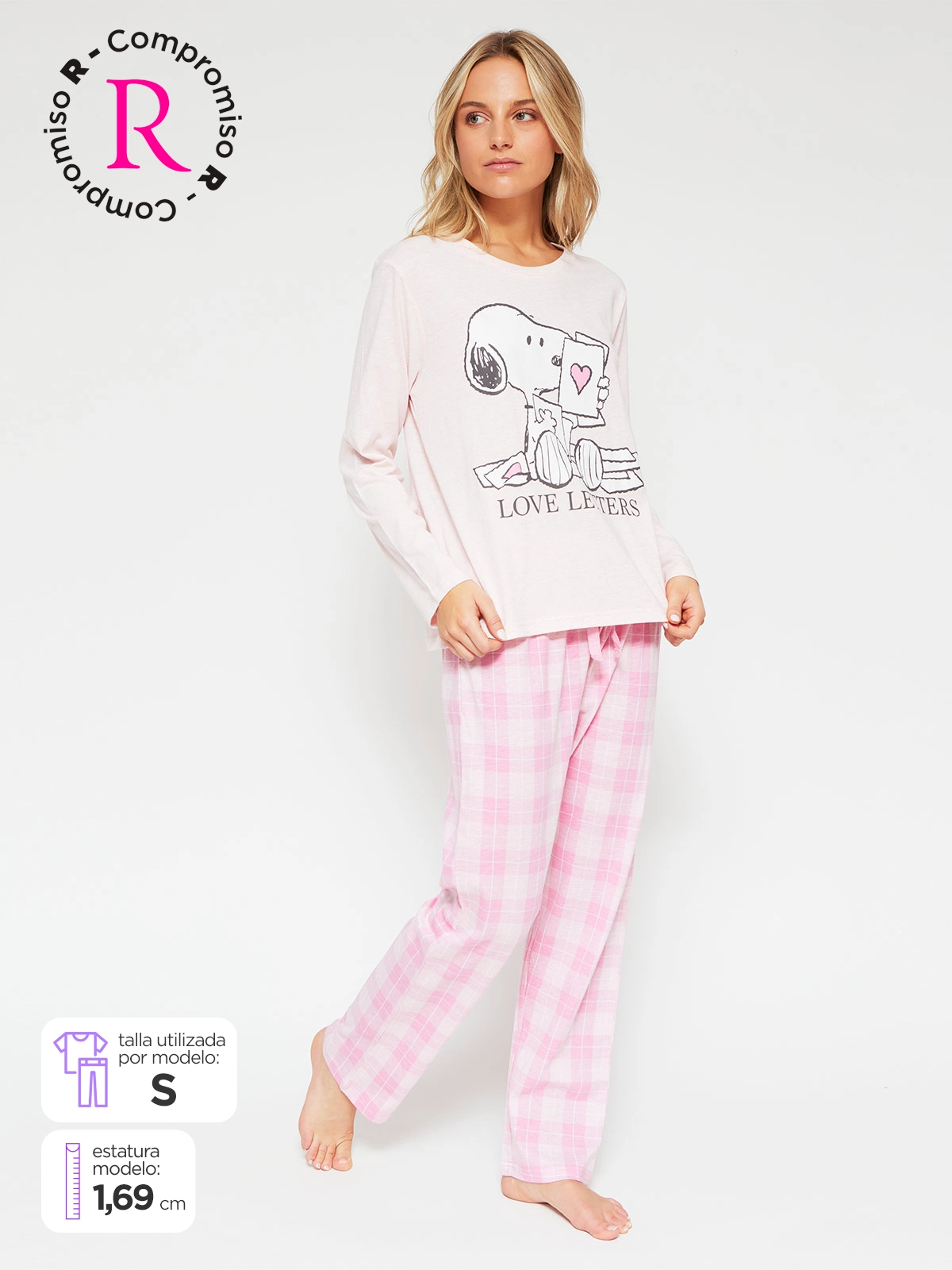 PIJAMA MUJER SNOOPY MANGA LARGA - 1