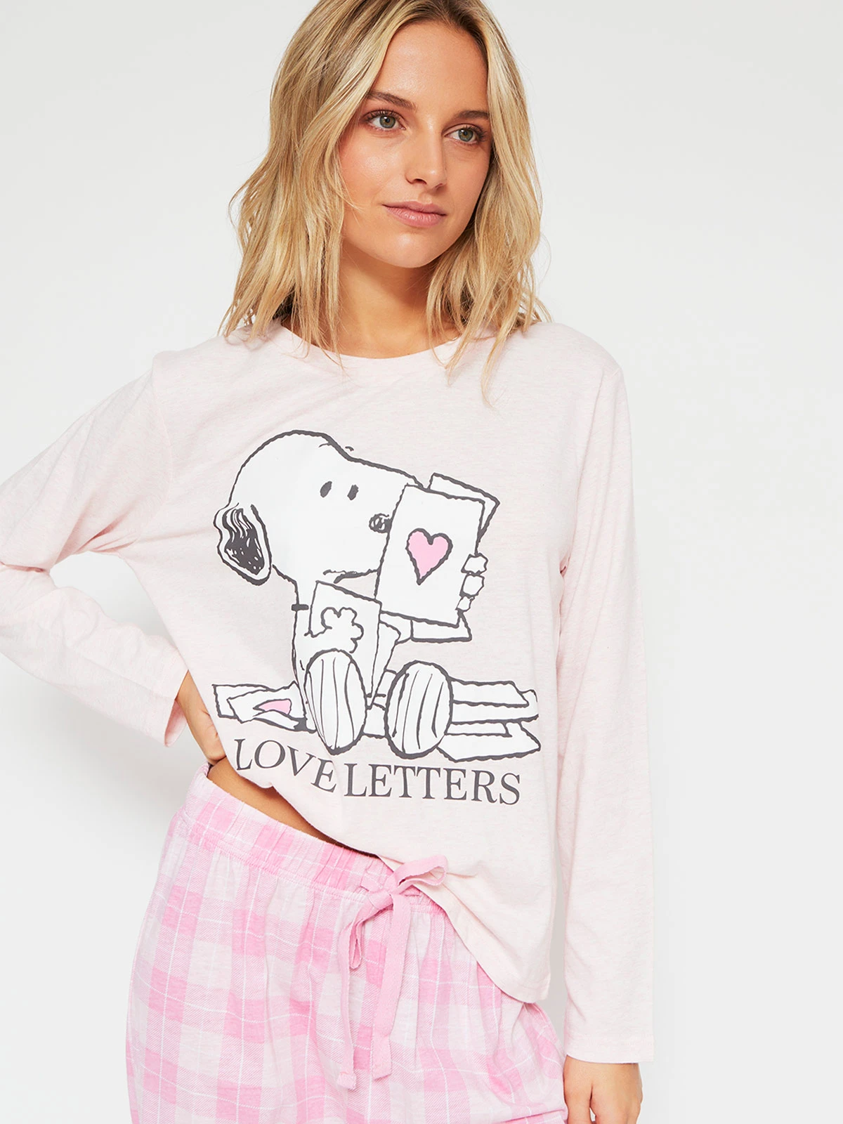PIJAMA MUJER SNOOPY MANGA LARGA - 3