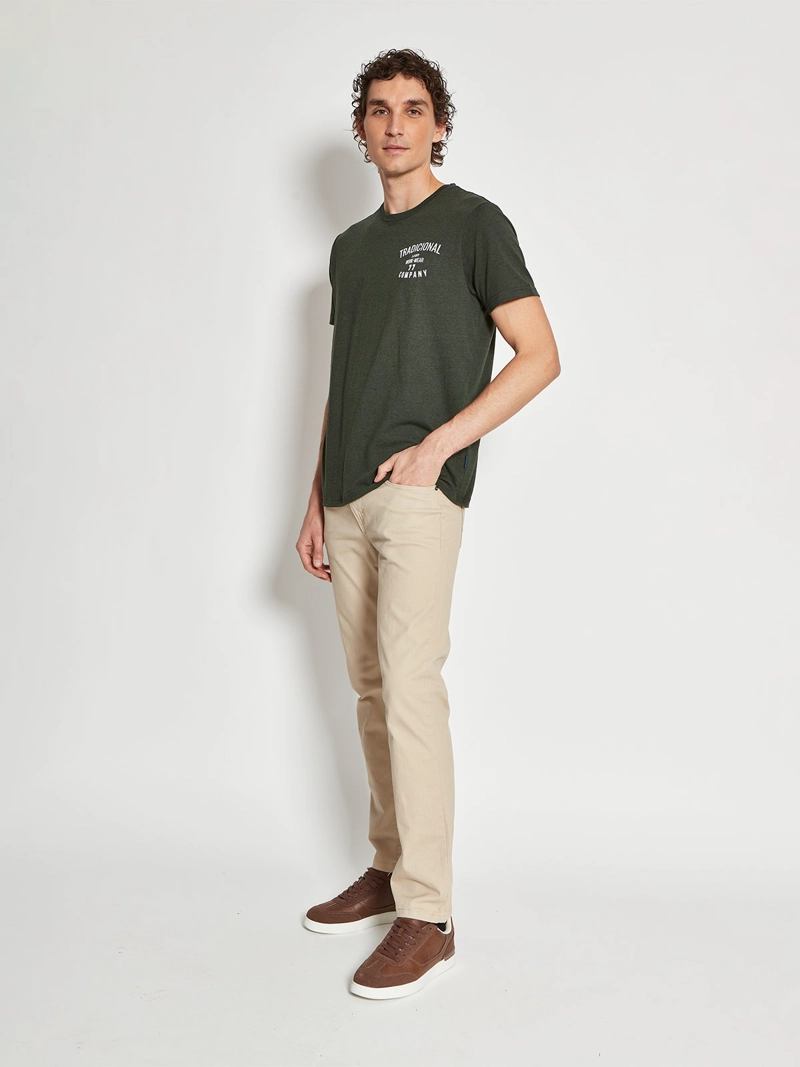 POLERA HOMBRE ROBERT LEWIS ALGODÓN CUELLO REDONDO MANGA CORTA ESTAMPADO - 4