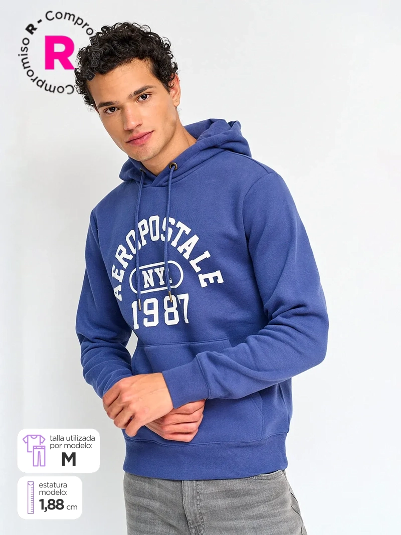 POLERÓN HOMBRE AEROPOSTALE SUEDE HOODIE - 1