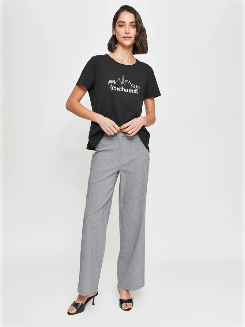 POLERA MUJER CACHAREL ALGODÓN MANGA CORTA - 4