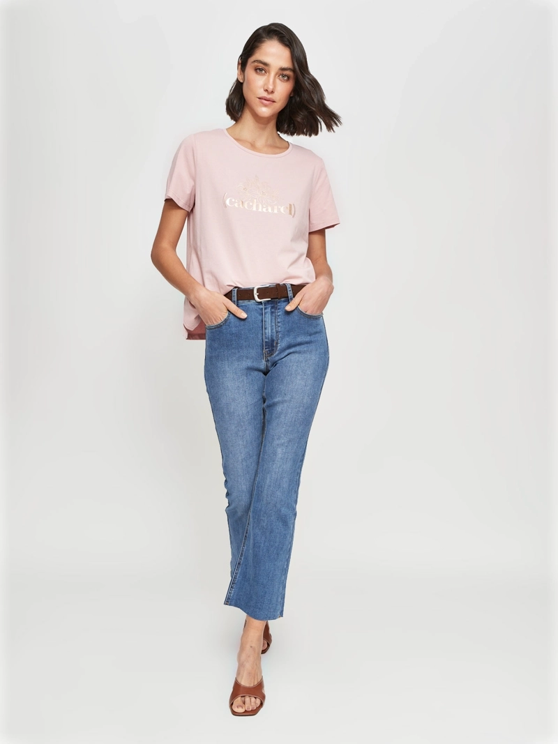 POLERA MUJER CACHAREL ALGODÓN MANGA CORTA - 4