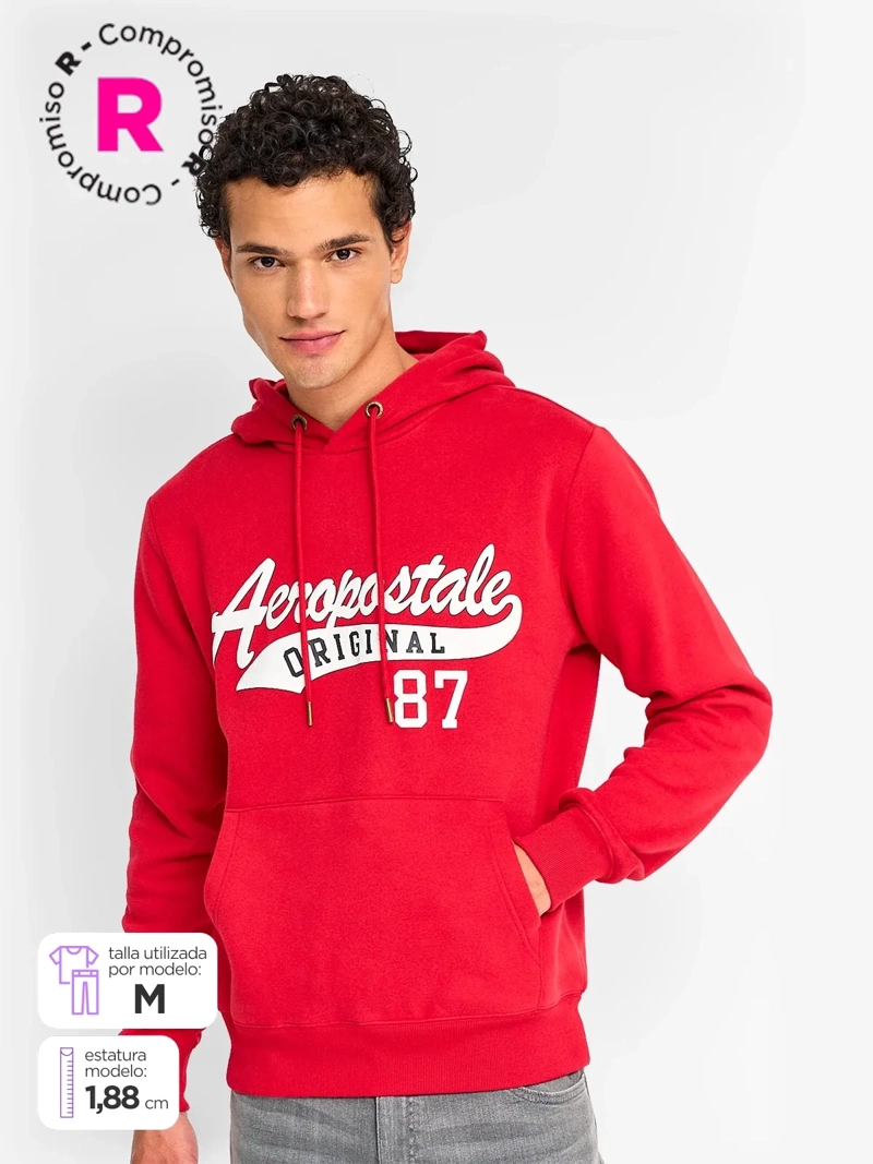 POLERÓN HOMBRE AEROPOSTALE SUEDE HOODIE - 1