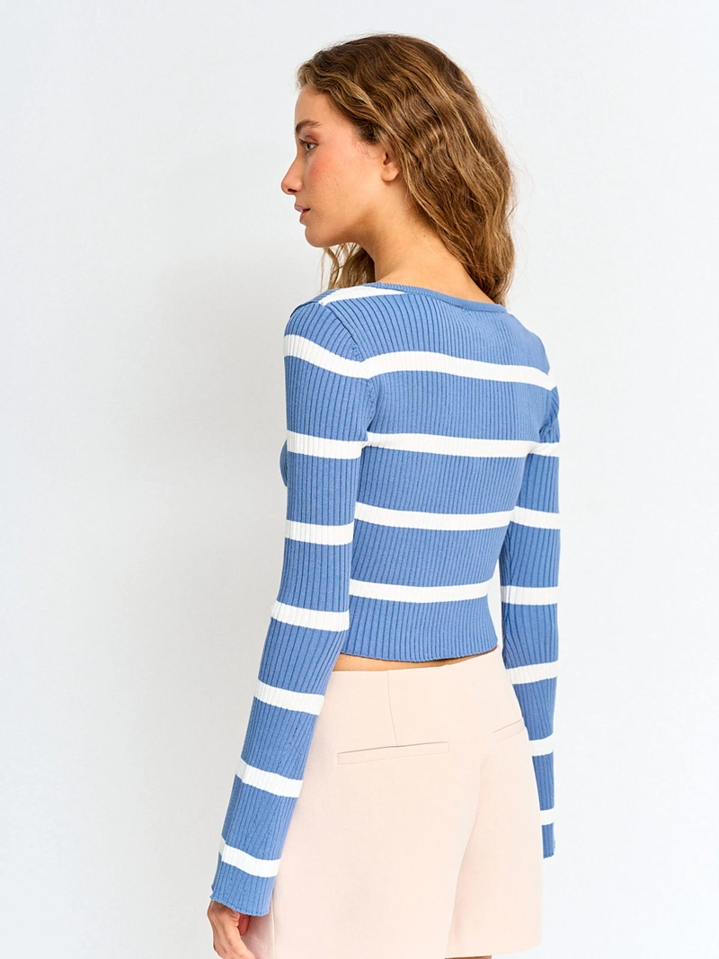 SWEATER MUJER INDEX MANGA LARGA TEJIDO - 2