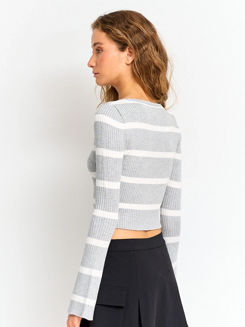 SWEATER MUJER INDEX MANGA LARGA TEJIDO - 2