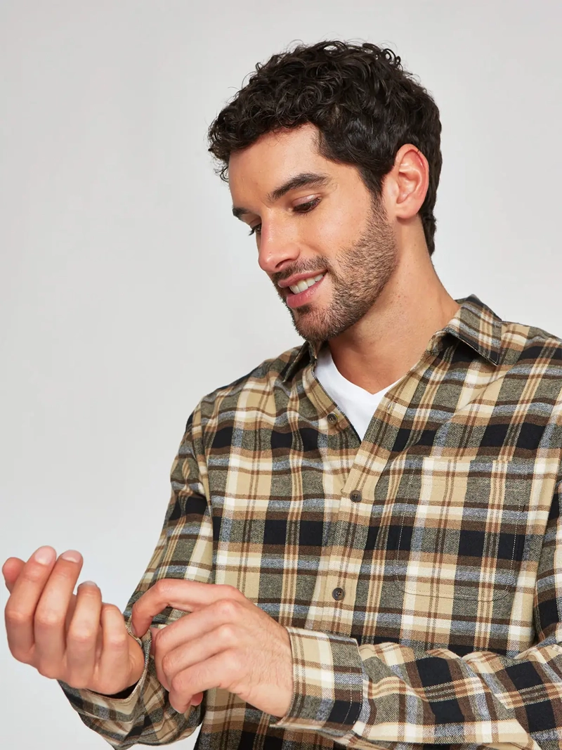 CAMISA HOMBRE HALF ALGODÓN MANGA LARGA - 3