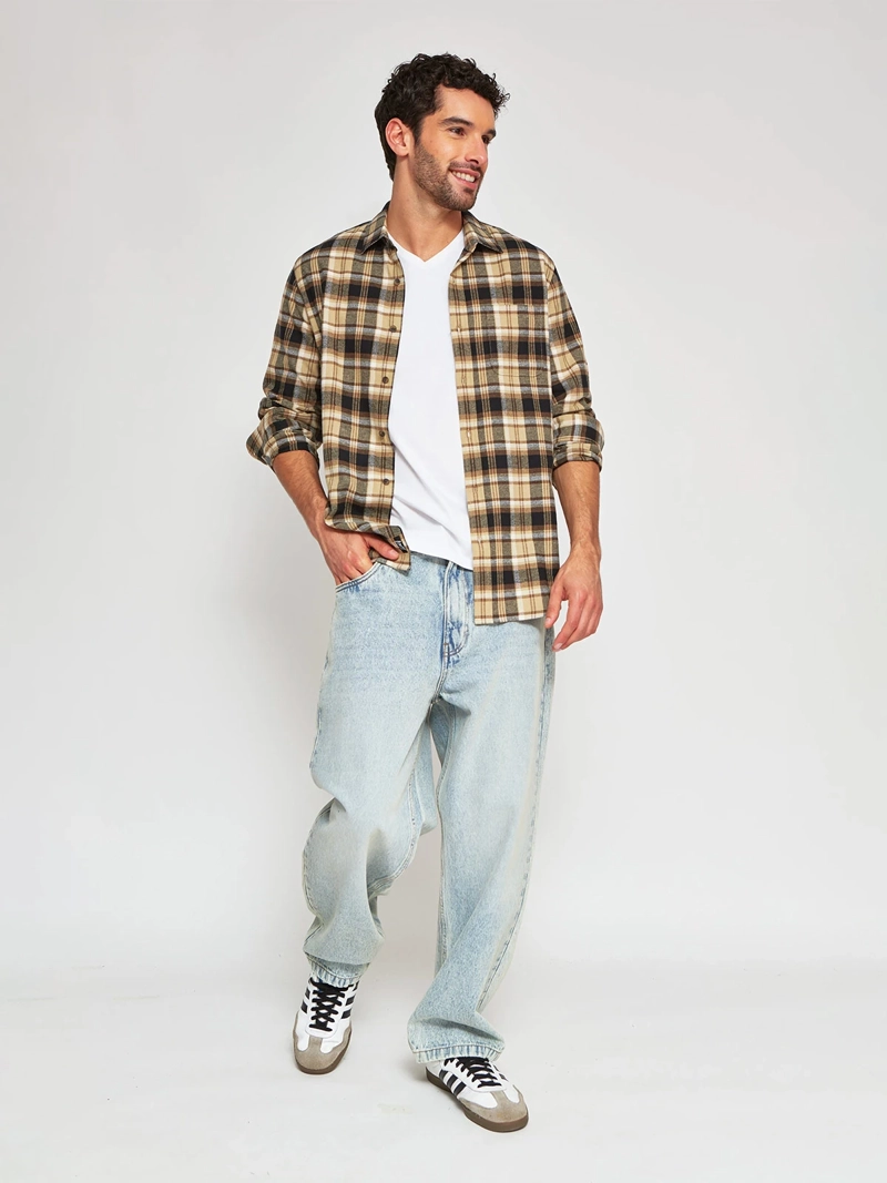 CAMISA HOMBRE HALF ALGODÓN MANGA LARGA - 4