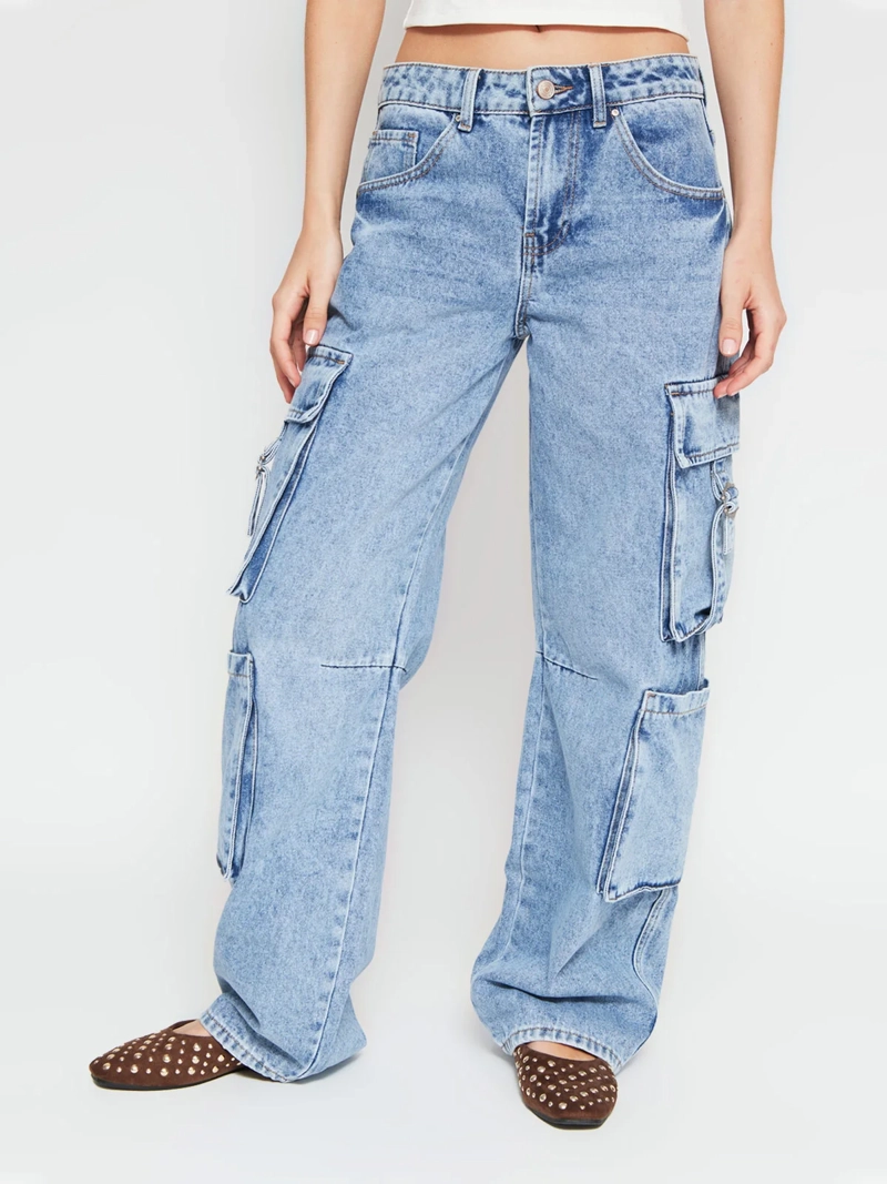 JEANS MUJER INDEX ALGODÓN CARGO - 2