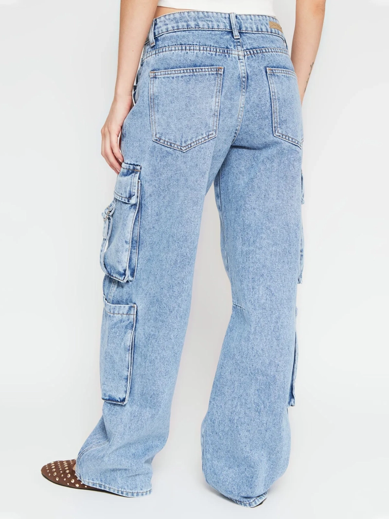 JEANS MUJER INDEX ALGODÓN CARGO - 3