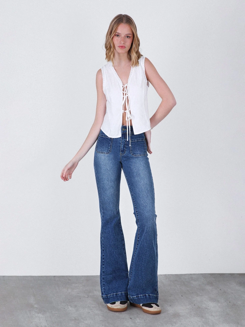 PANTALÓN MUJER RAINDOOR ALGODÓN FLARE - 1
