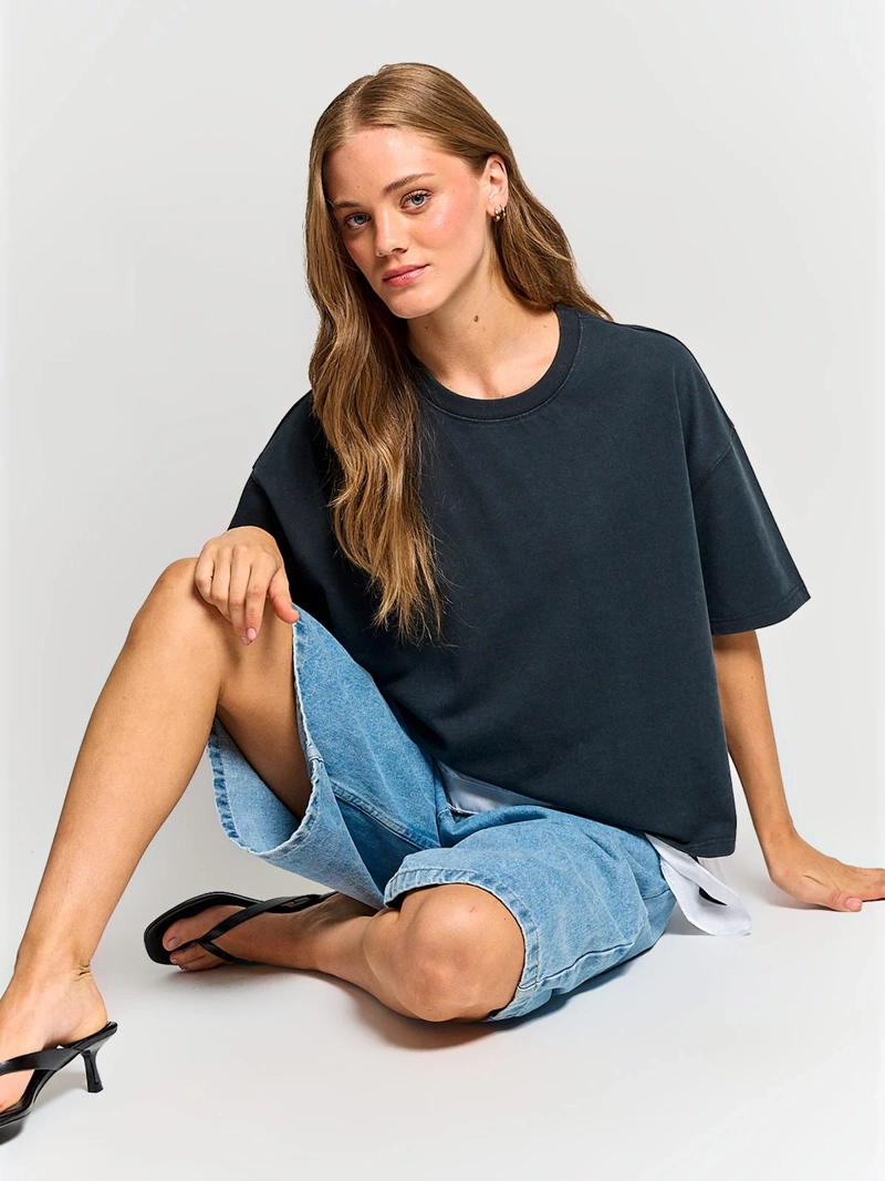 POLERA MUJER INDEX ALGODÓN MANGA CORTA BÁSICA - 4