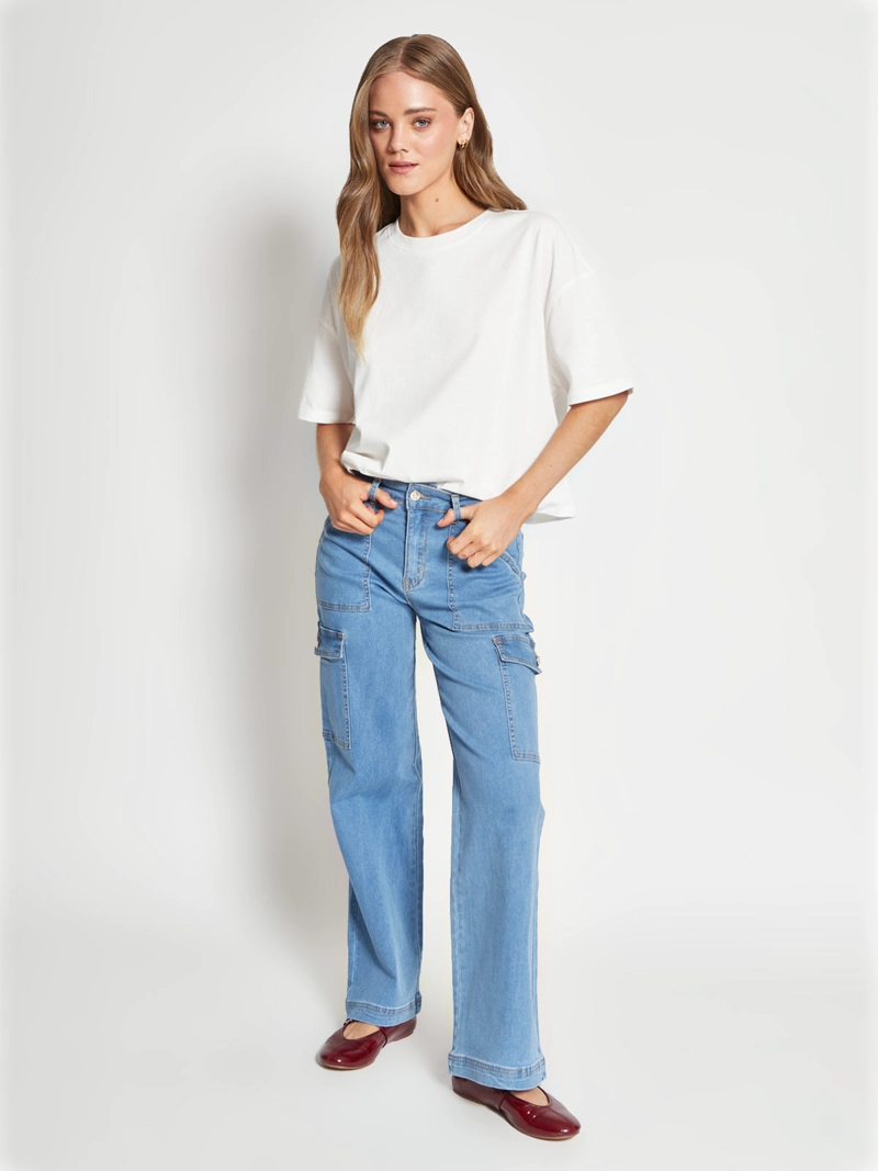 POLERA MUJER INDEX ALGODÓN MANGA CORTA BÁSICA - 4
