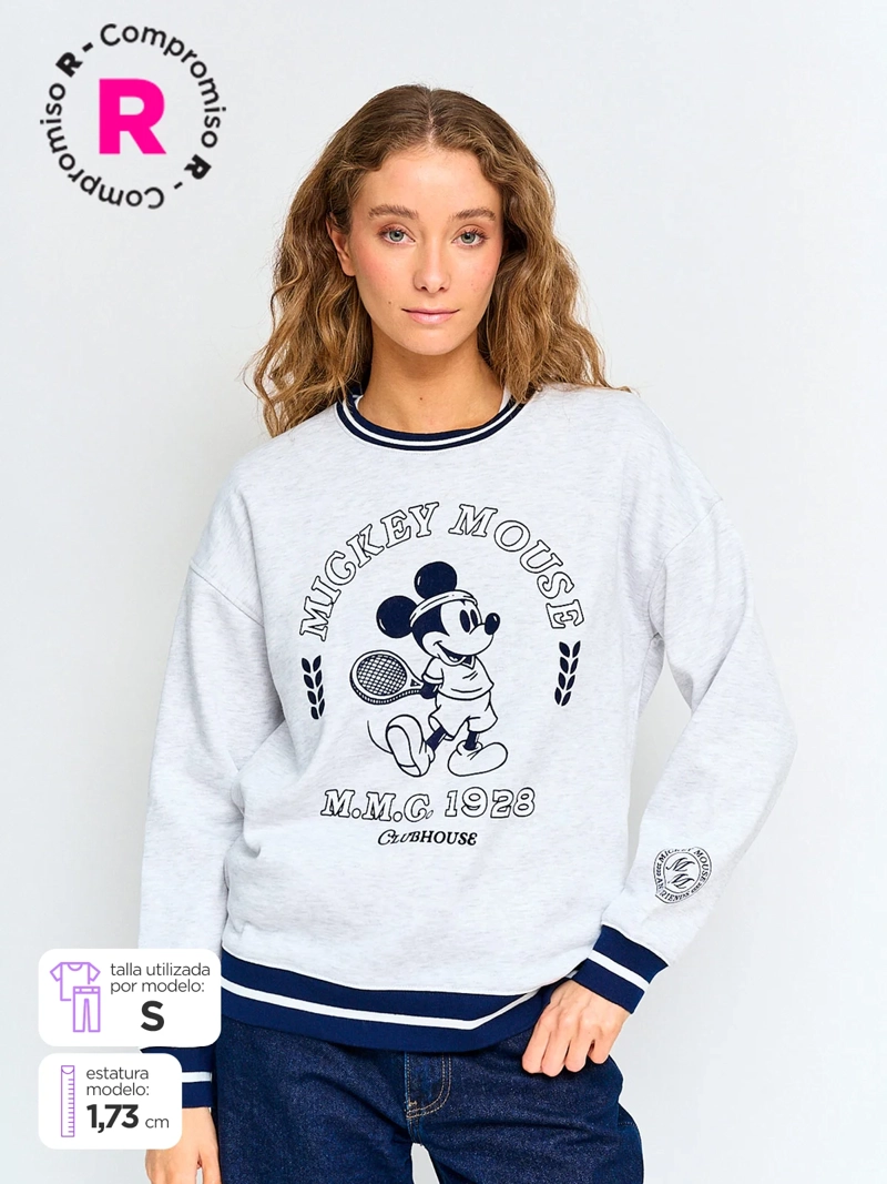 POLERÓN MUJER INDEX ALGODÓN MANGA LARGA DISNEY - 1