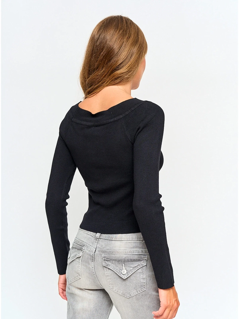 SWEATER MUJER INDEX MANGA LARGA HOMBROS DESCUBIERTOS - 2
