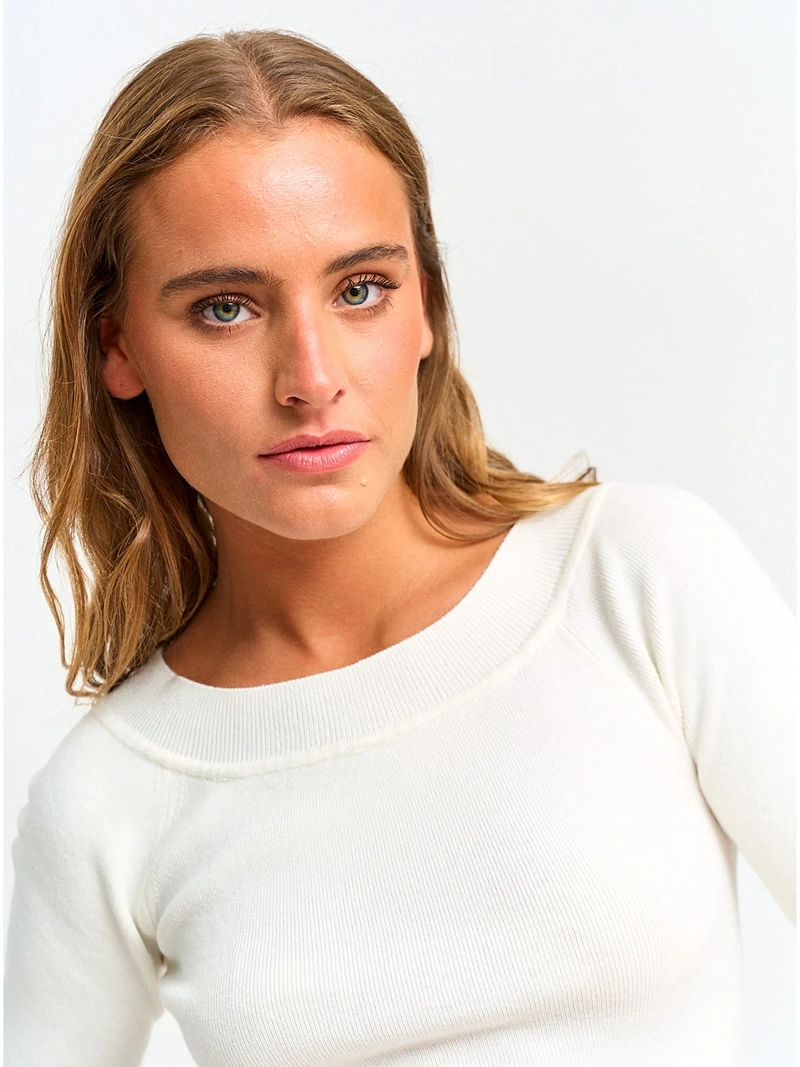 SWEATER MUJER INDEX MANGA LARGA HOMBROS DESCUBIERTOS - 3